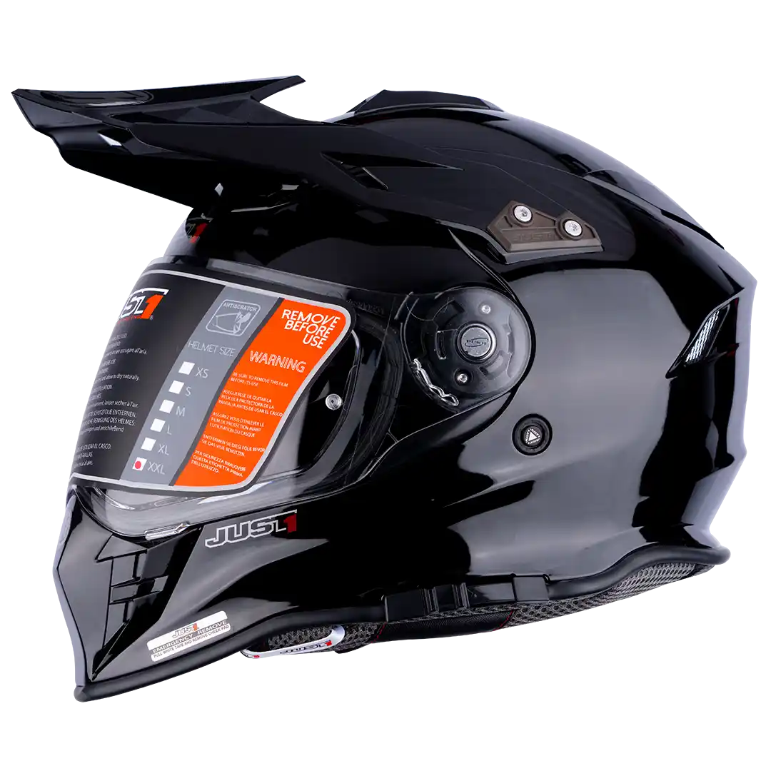 CASCO JUST1 ABS MORTARD J34 PRO SOLID NEGRO BRILLO